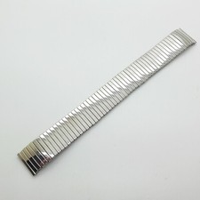 Ersatz Uhrenarmband Zugband Silberfarben Metall 18mm Universal Armband 290332