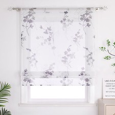 Raffrollo Bedruckte Raffgardinen mit Tunnelzug Transparent Küche Gardinen Modern