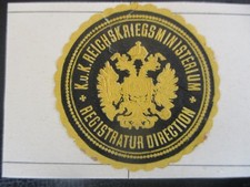 (10135) Siegelmarke - K.u.K. Reichskriegsministerium Registratur Direction