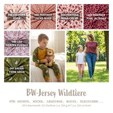 Baumwolljersey bedruckt Leo