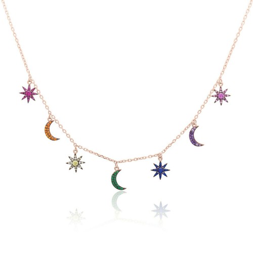 Sonne mond sterne kette 585er - mond,