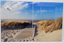 Wallario Herdabdeckplatte Auf dem Holzweg Breite 80 cm x Höhe 52 cm. 2-teilig