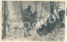 Foto WK II Soldaten Wehrmacht Uniform Winter Zeltlager Tarn A1.66