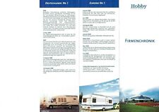 HOBBY FIRMENCHRONIK 1967 BIS 2000 - FALTBLATT - CAMPING - WOHNWAGEN