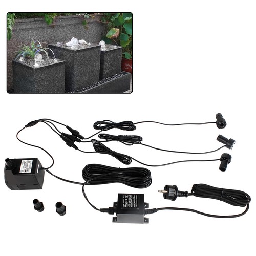 Springbrunnen pumpe mit led - springbrunnen, 3x