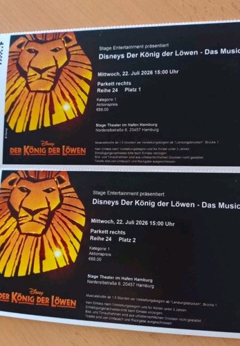 Tickets disney der - der, könig
