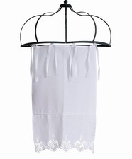 Küchengardine Landhausstil Scheibengardine Weiss Leinenvorhang Leinengardine