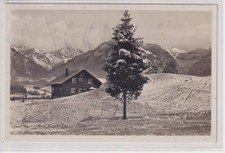 AK Oberstdorf, Allgäu, Karatsbichel-Skihütte, 1934 Foto-AK