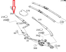 Mercedes-Benz B-Klasse W246 bis Bj 0715 Scheibenwischerarm Beifahrer rechts vo