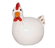 Dekofigur Henne sitzend aus glasierter Keramik ca. 25 x 21 x 18 cm, Dehner