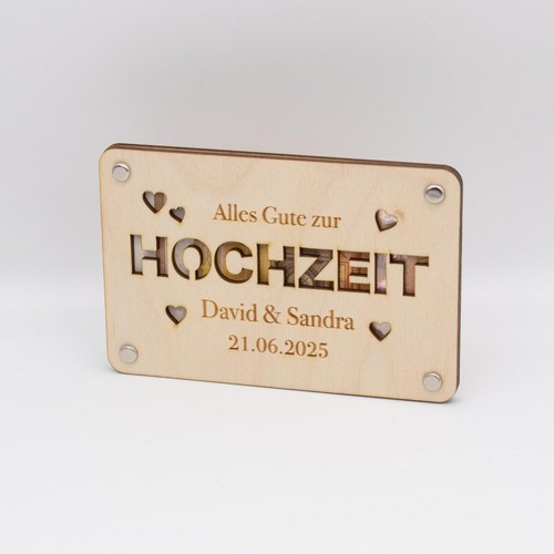 Holzkarte geldgeschenk zur - geldgeschenk,