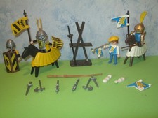 Playmobil Turnier Bayerische Löwen ritter Figuren Pferde Waffen Rüstung RAR