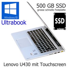 NOTEBOOK LENOVO U430 i5 TOUCHSCREEN 500GB SSD FESTPLATTE 8GB RAM WINDOWS 10 BLA
