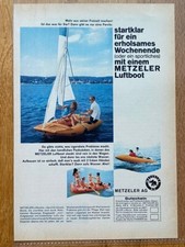 Metzeler Luftboot Schlauchboot Boot Original 1969 Vintage Advert Werbung Reklame