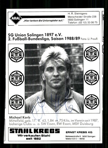 Michael korb autogrammkarte - korb,