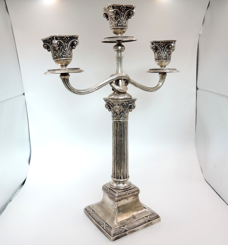 Antiker silber kandelaber - silber,