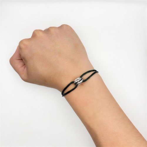 Trinity kordelarmband silber - kordelarmband,