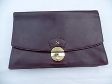 *ASSIMA Herren Tasche Handgelenktasche Business Leder bordeauxrot ***Vintage***