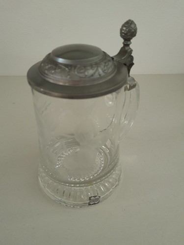 Bierkrug aus kristallglas mit - kristallglas,