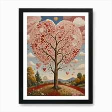 Herz Baum Nr2 Kunstdruck