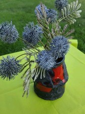 E1 : Vase  - Fat Lava Ära Roth 12cm hoch 60er 70er Jahre rot