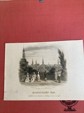 Stahlstich von Johannes Poppel 1843 Darmstadt 