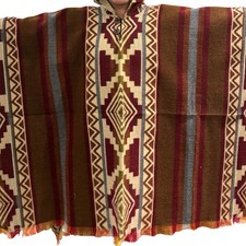 Alpaca Wool Poncho Mens