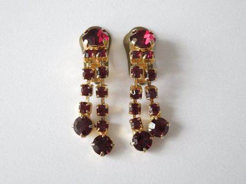 Vintage ohrclips rote - ohrclips,