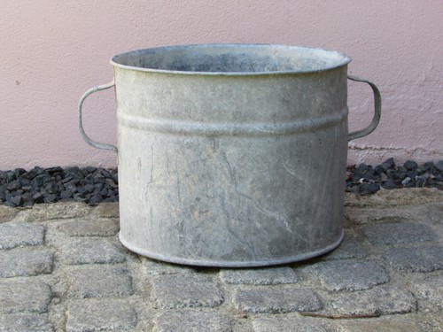 Alter zinkkübel zinktopf topf - zinktopf,