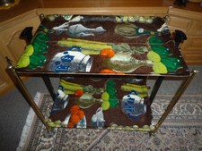 DINETT Gerlinol Servierwagen Früchte bunt, Teewagen, Servicewagen, Klappwagen