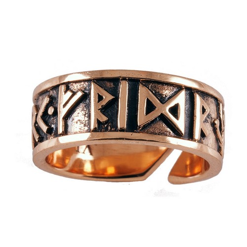 Bronze wikinger ring rune - bronze,