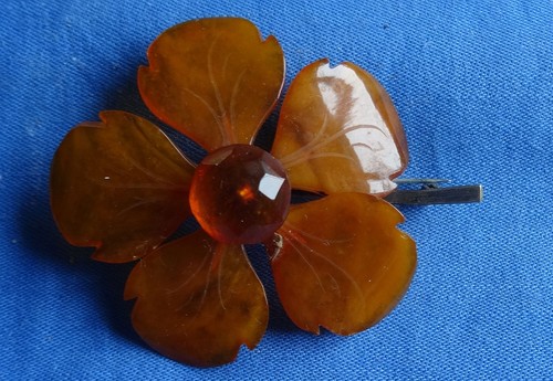 Große bernstein brosche - große,