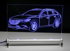 LED Leuchtschild graviert ist