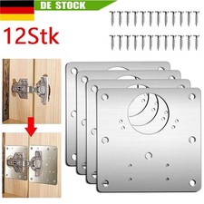 12x Edelstahl Scharnier Reparaturplatte Für Möbel Schrankscharniere Reparatur