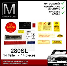 Mercedes 280SL W113 Pagode Aufkleber Satz 14 Stück decal set Pagoda 113 sticker