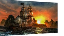 Leinwand schiff landschaften - leinwand,