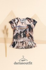 Molo Gr. 68 T Shirt Pferde Pferd wie neu Öko Tex Baumwolle