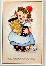 39796754 - sign. Mary Daester Kind Ziehharmonika Hufeisen Ziehharmonika /