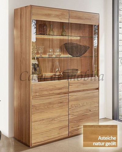 Massivholz vitrinenschrank - massivholz,