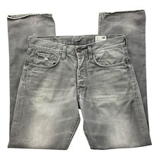 G-Star Jeans Hose W33 L32 Grau Schrittlänge 81 cm Used Look 3301 Straight