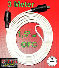 HQ Lautsprecherkabel mit 2x DIN LS Stecker, Vintage HIFI Geräte, OFC 1,5²mm, 3M