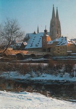 Alte Postkarte - Regensburg - Steinerne Brücke