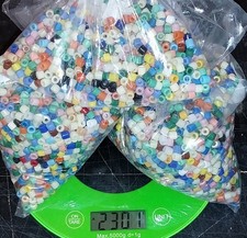 DDR Glasperlen Untersetzer Walzenperlen bunter loser Mix Basteln  ca.2,3 kg