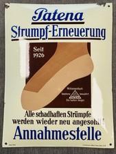 Emailschild Patena Strumpf