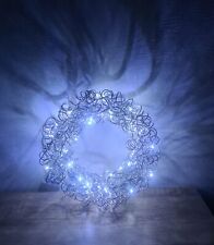 Tür-Tischkranz Alu Draht Kranz LED 25 cm * Handarbeit *  Tisch Deko 