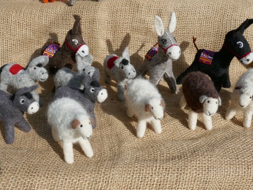 Filz puppe esel - esel, schaf