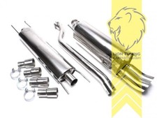 TA Technix Edelstahl Gruppe A Sportauspuffanlage für Opel Astra G CC Limo 2x76