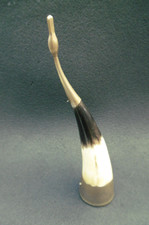 altes Trinkhorn Wikinger Horn Ochsenhorn Wikinger Trinkbecher mit Metallbeschlag