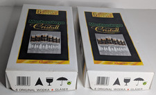 vintage Moskovskaya Wodka-Gläser, 12 Stück, Simax, neuwertig, ovp, vor 1993