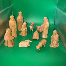 Echt erzgebirgische Sehr Schöne Geschnitzte Krippenfiguren aus Holz bis zu 13 cm